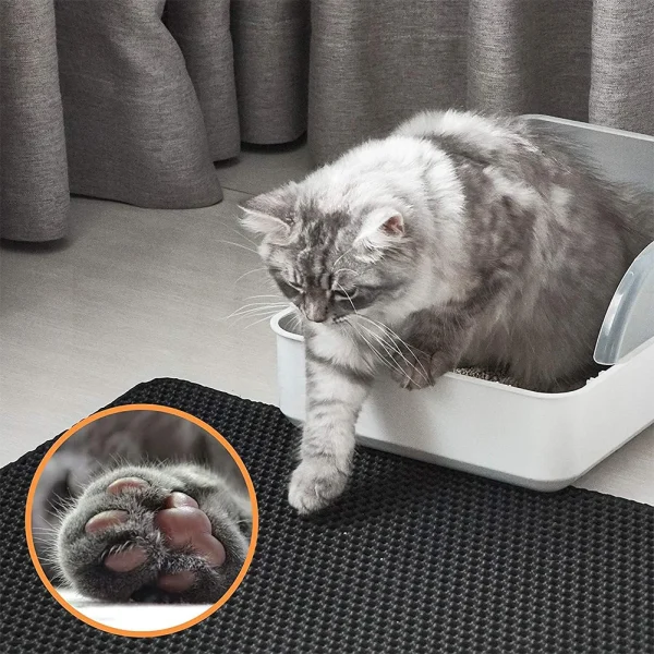 Cat Litter Mat 1 Pack Double Layer Waterproof Urine Proof Trapping Mats Non-Slip Easy to Clean Large Toilet Foot Pad - Image 6