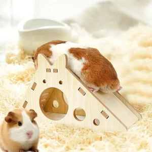 Hamster Maze Wooden House Hamsters Corner Hideout Cage Woodland House Habitats Decor For Guinea Pigs Gerbils Squirrels Mice