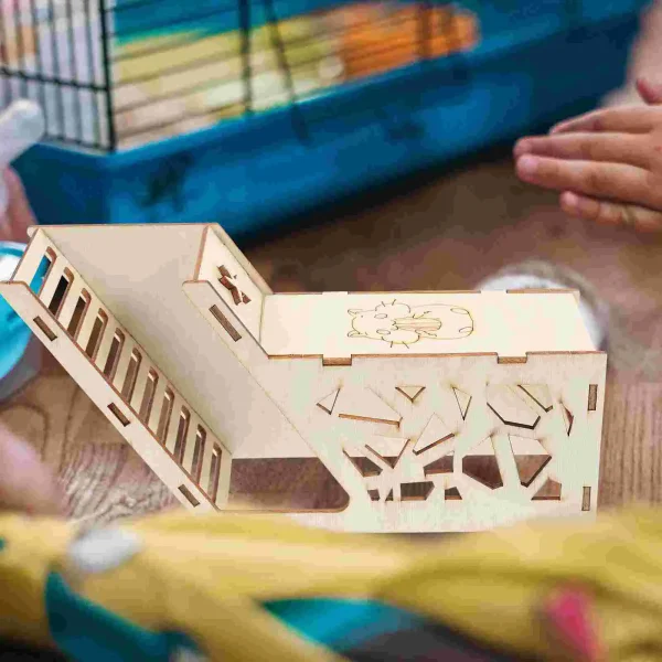 Guinea Pig Hideout House with Ramp Hedgehog Squirrel Habitat Small Animal Hut Hamster Hideout hamster houses - Image 6