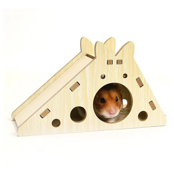 Hamster Maze Wooden House Hamsters Corner Hideout Cage Woodland House Habitats Decor For Guinea Pigs Gerbils Squirrels Mice - Image 4