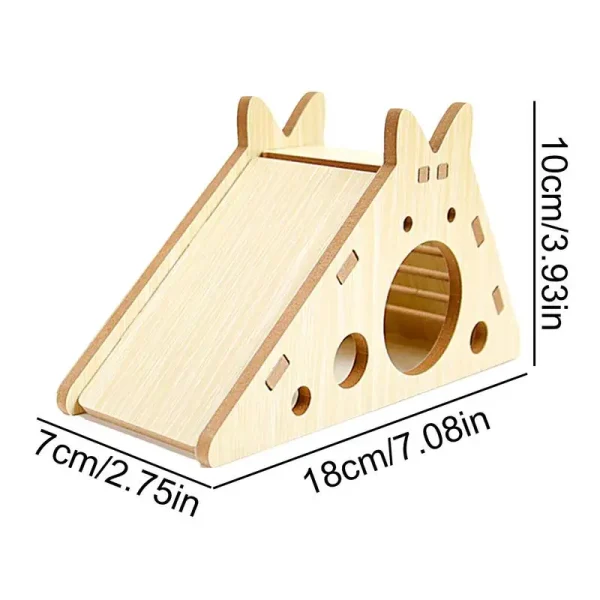 Hamster Maze Wooden House Hamsters Corner Hideout Cage Woodland House Habitats Decor For Guinea Pigs Gerbils Squirrels Mice - Image 5