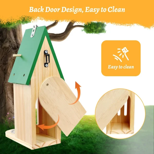 Outdoor butterfly houses and feeders, wooden butterfly houses in gardens, natural butterfly habitats, floors or tree walls - Image 3