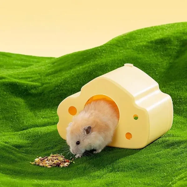 Hamster Hides Cute Magnetic Hamster Hut Cheese Hamster House Visible Gerbil House Small Animal Habitat Hamster Cage Accessories - Image 2